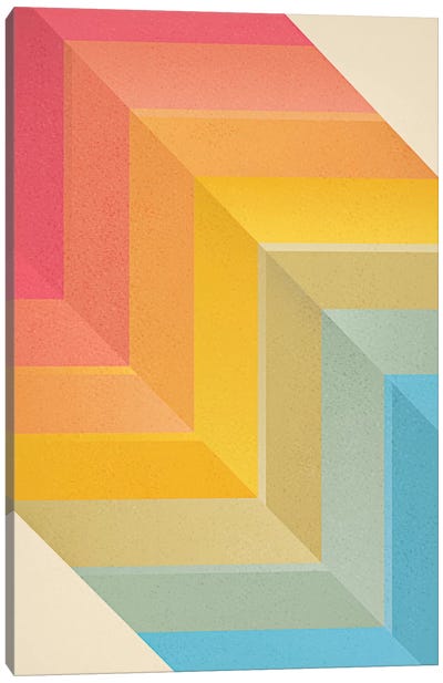 Back And Forth Canvas Art Print - Chevron Patterns