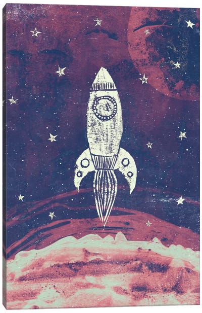 Space Adventure Canvas Art Print - Adventure Art