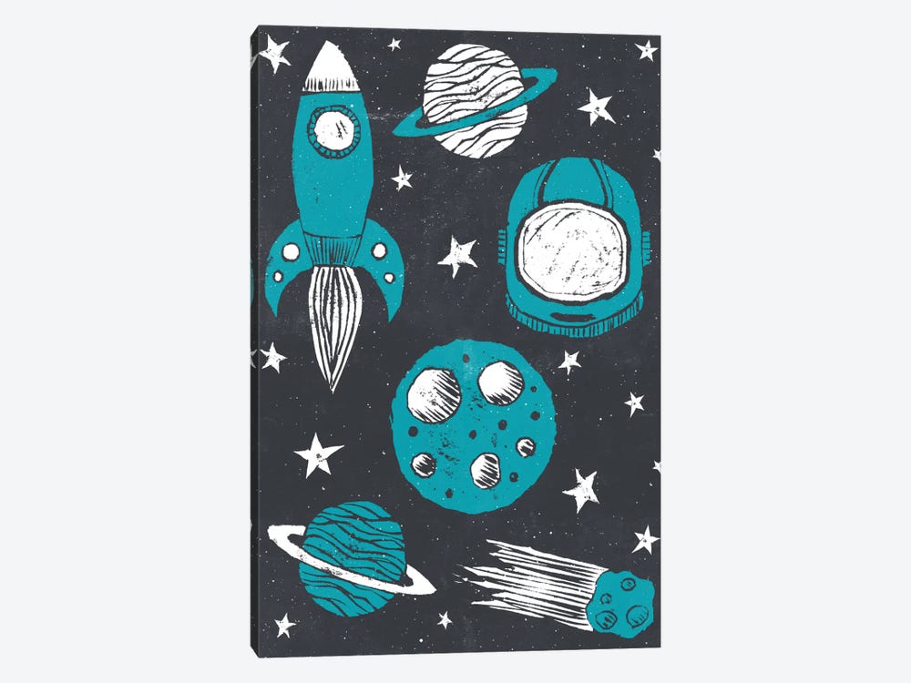 Space Age by Tracie Andrews 1-piece Canvas Wall Art