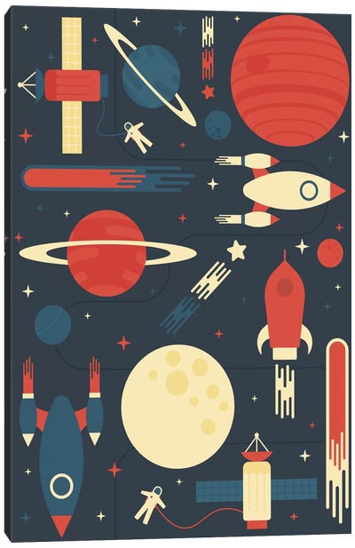 Space Odyssey Canvas Art Print - Planet Art