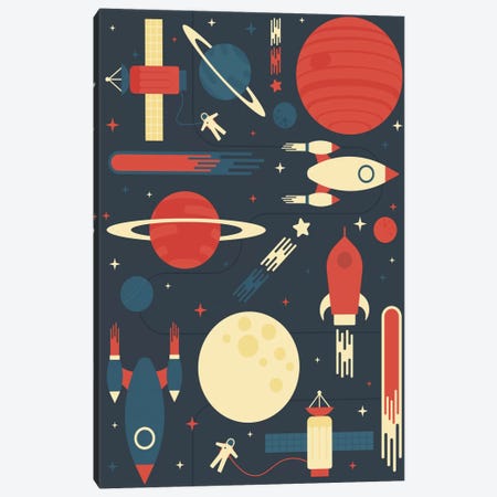 Space Odyssey Canvas Print #TRC54} by Tracie Andrews Canvas Wall Art