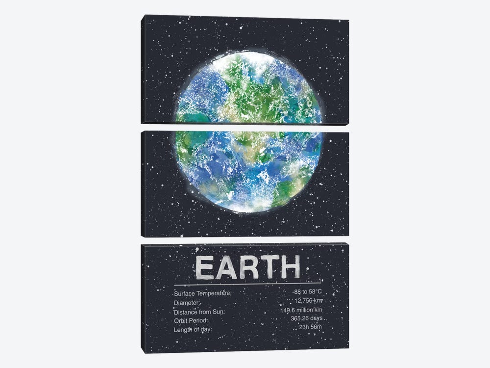 Earth by Tracie Andrews 3-piece Canvas Artwork