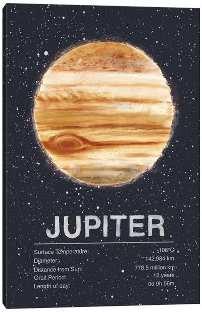 Jupiter Canvas Art Print - Space Lover
