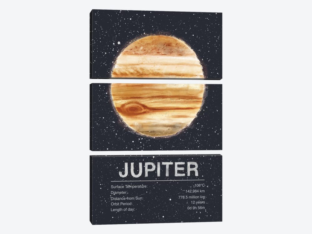 Jupiter by Tracie Andrews 3-piece Canvas Artwork