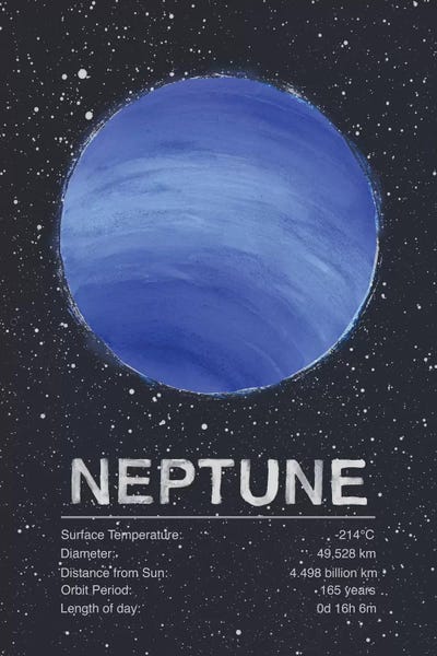 Kids Educational Art: Neptune by Tracie Andrews