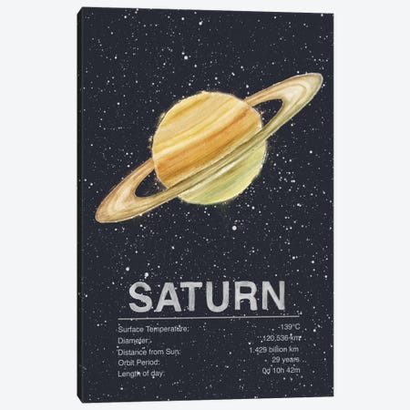 Saturn Canvas Print #TRC65} by Tracie Andrews Art Print