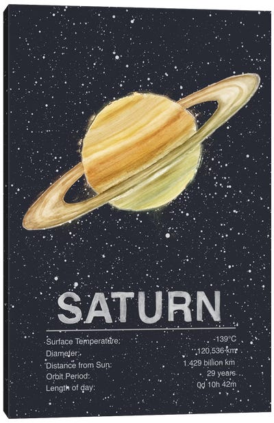 Saturn Canvas Art Print - Saturn Art
