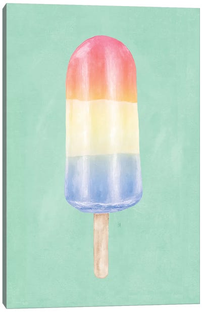 Tri-Tone Canvas Art Print - Ice Cream & Popsicle Art