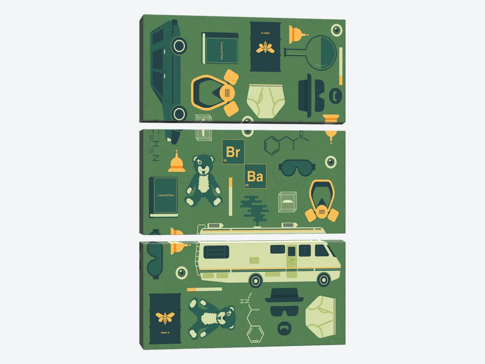 Breaking Bad by Tracie Andrews 3-piece Canvas Art Print