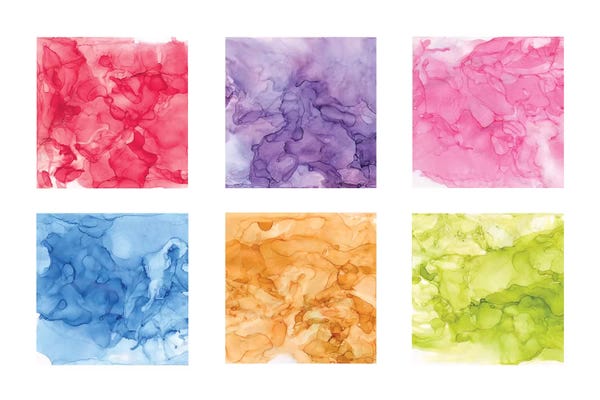 Tara Reed: Bright Mineral Abstracts 6up by Tara Reed