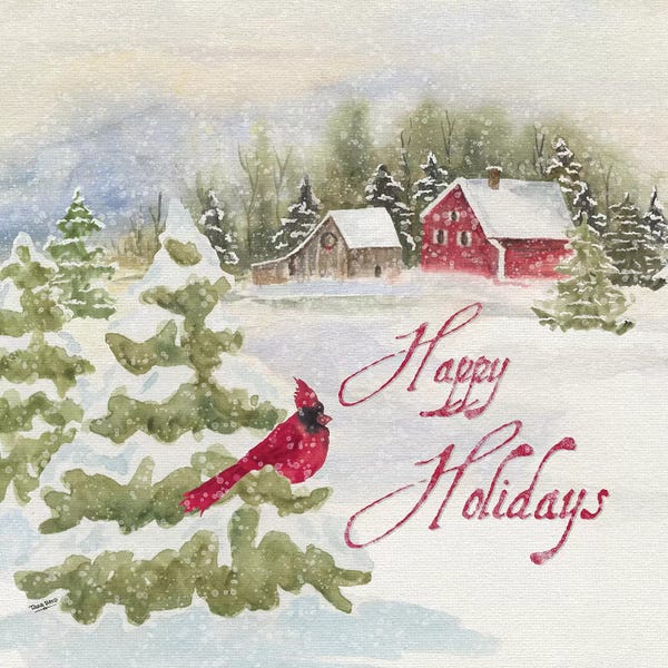 Evergreen Trees: Christmas In The Country I Happy Holidays by Tara Reed