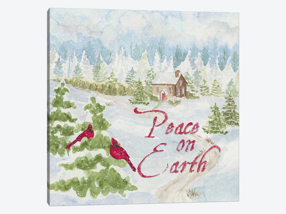 Christmas In The Country III Peace on Earth by Tara Reed 1-piece Canvas Art Print