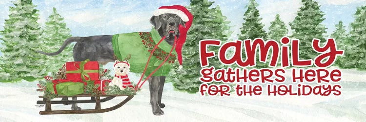 Dog Days Of Christmas - Family Gathers by Tara Reed wall art