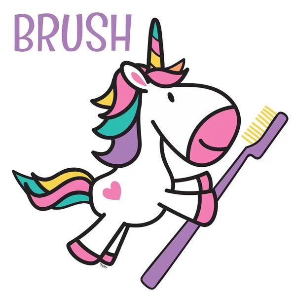Tara Reed: Happy Unicorn Brush by Tara Reed