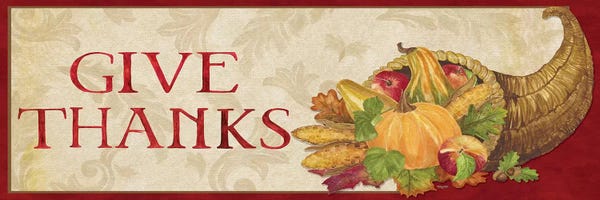 Tara Reed: Fall Harvest Give Thanks Sign by Tara Reed