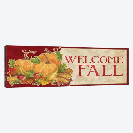 Fall Harvest Welcome Fall Sign Canvas Print #TRE136} by Tara Reed Canvas Art Print