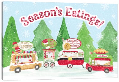 Food Cart Christmas - Seasons Eatings Canvas Art Print - Tara Reed