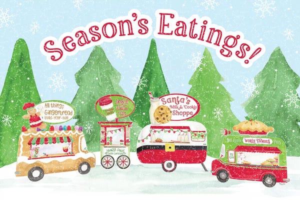 Holiday Décor: Food Cart Christmas - Seasons Eatings by Tara Reed