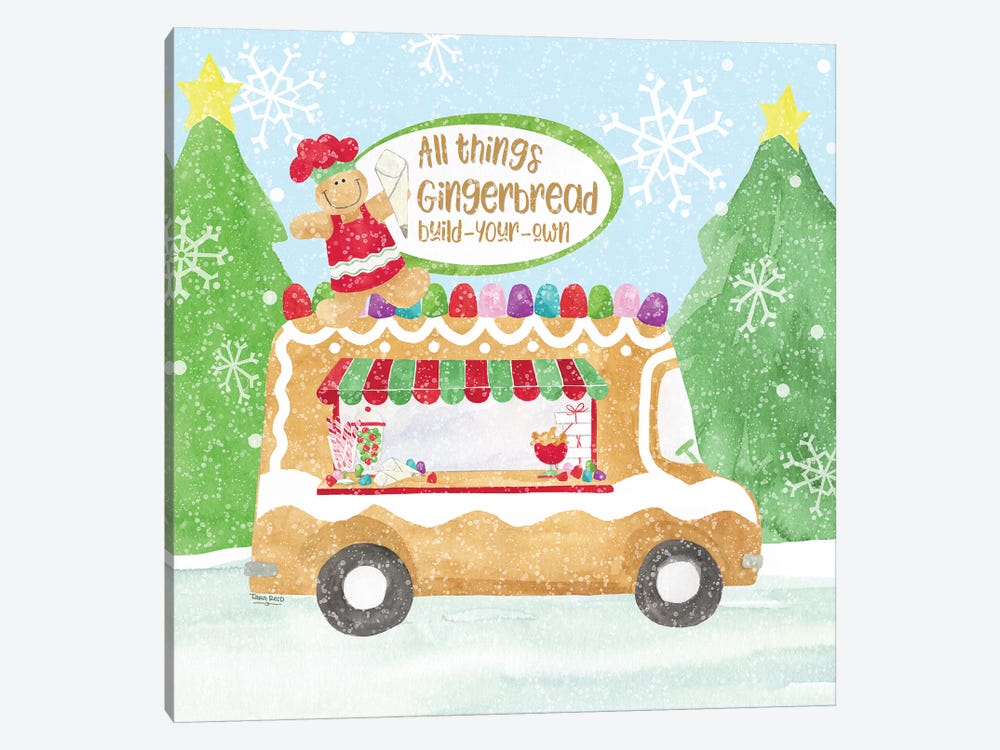 Food Cart Christmas I - Gingerbread by Tara Reed 1-piece Canvas Wall Art