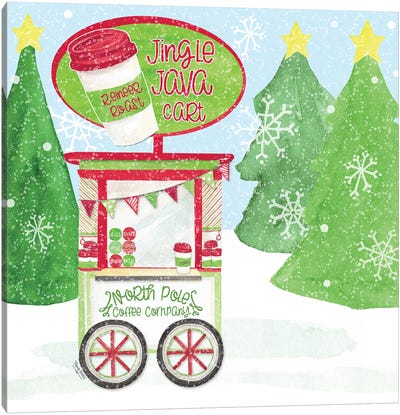 Food Cart Christmas II - Jingle Java Canvas Art Print - Holiday Eats & Treats
