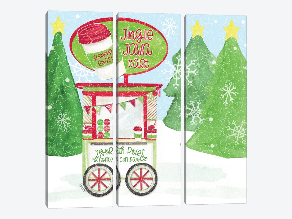 Food Cart Christmas II - Jingle Java by Tara Reed 3-piece Art Print