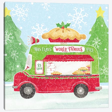 Food Cart Christmas III - Mrs Clause Pies Canvas Print #TRE140} by Tara Reed Canvas Art Print