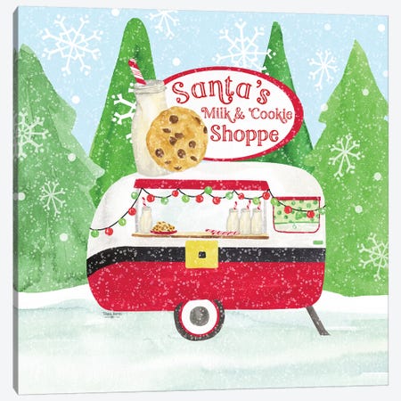 Food Cart Christmas IV - Santas Milk and Cookies Canvas Print #TRE141} by Tara Reed Art Print