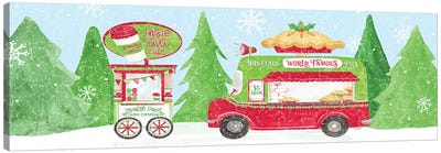 Food Cart Christmas I Canvas Art Print - Holiday Eats & Treats