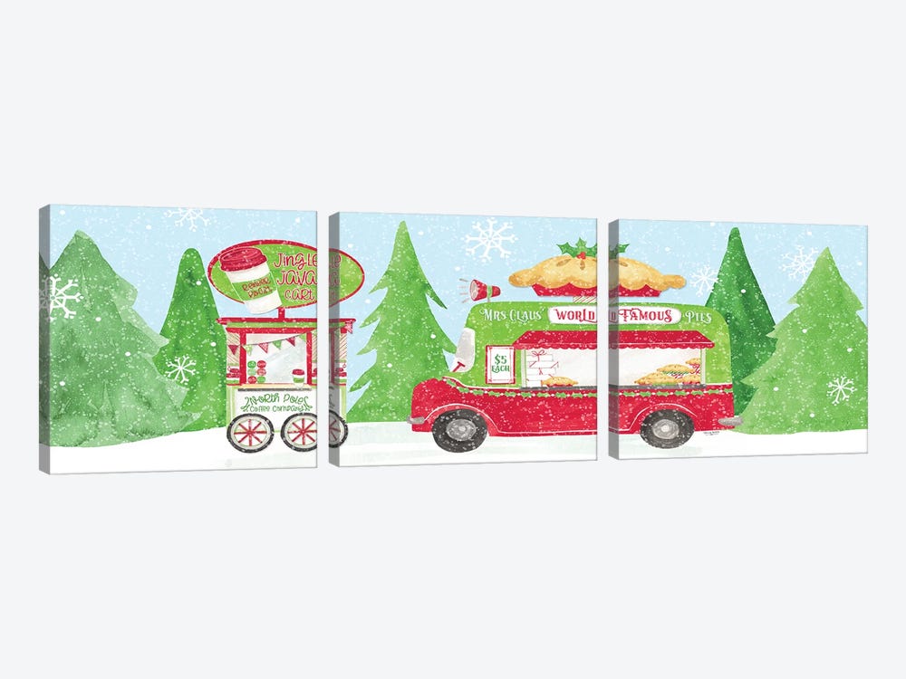 Food Cart Christmas I by Tara Reed 3-piece Art Print