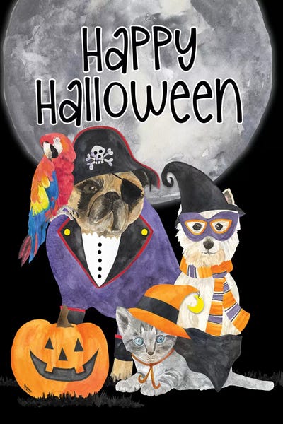 Bulldogs: Fright Night Friends - Happy Halloween I by Tara Reed