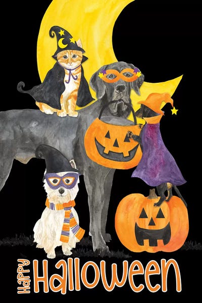 Orange Cats: Fright Night Friends - Happy Halloween II by Tara Reed