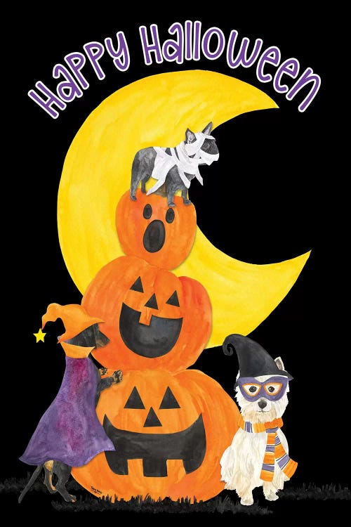 Fright Night Friends - Happy Halloween III by Tara Reed wall art