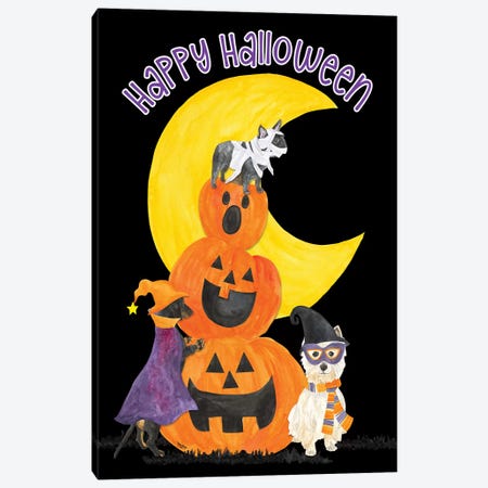 Fright Night Friends - Happy Halloween III Canvas Print #TRE146} by Tara Reed Canvas Wall Art