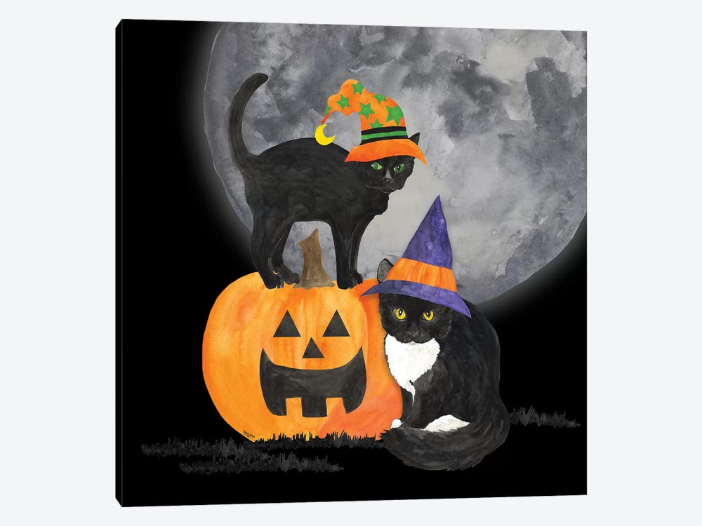 Fright Night Friends I - Black Cat by Tara Reed 1-piece Canvas Art