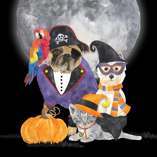 West Highland White Terriers: Fright Night Friends III - Pirate Pug by Tara Reed