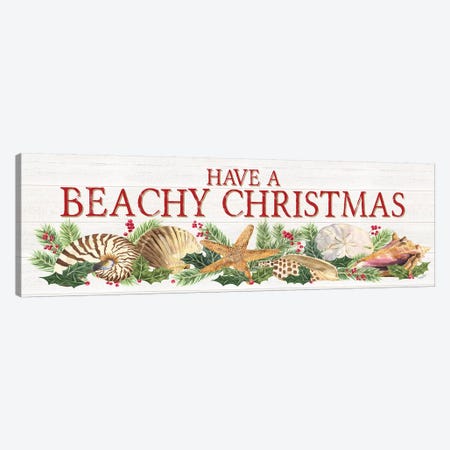 Have A Beachy Christmas Canvas Print #TRE154} by Tara Reed Canvas Print