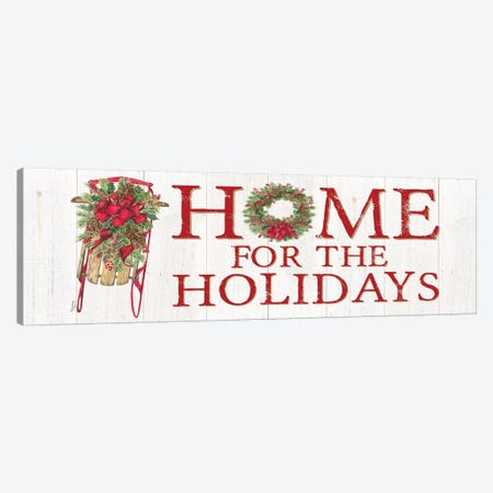 Home for the Holidays - Sled Sign Canvas Print #TRE158} by Tara Reed Canvas Art