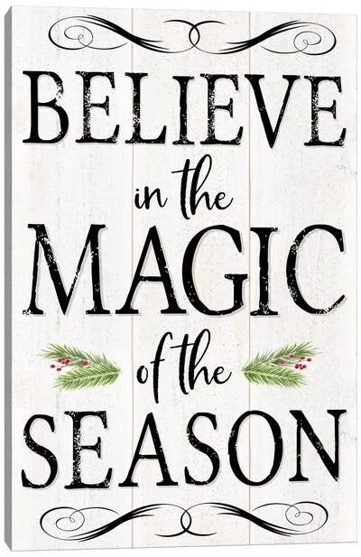 Peaceful Christmas - Magic of the Season Canvas Art Print - Farmhouse Christmas Décor