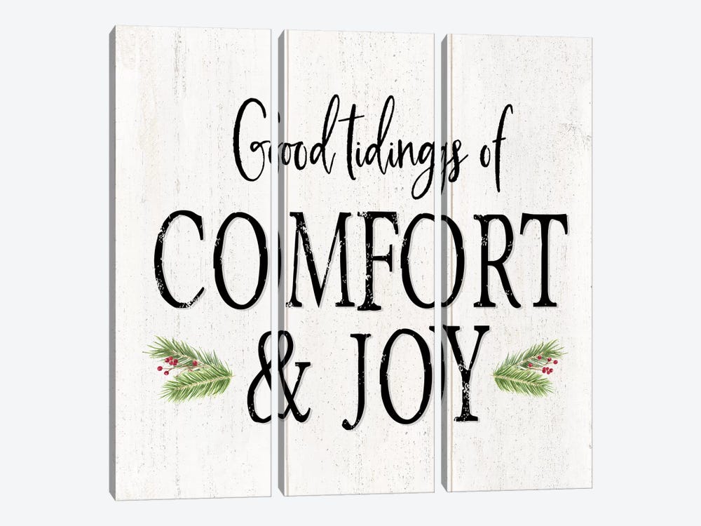 Peaceful Christmas II - Comfort and Joy by Tara Reed 3-piece Art Print