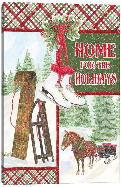 Sleigh Bells Ring - Happy Holidays Canvas Art Print - Tara Reed