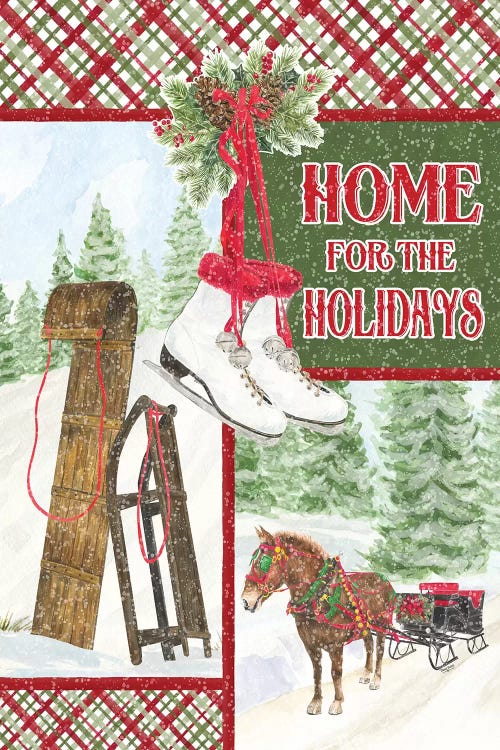 Sleigh Bells Ring - Happy Holidays by Tara Reed wall art