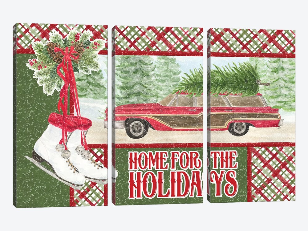 Sleigh Bells Ring - Home for the Holidays by Tara Reed 3-piece Art Print