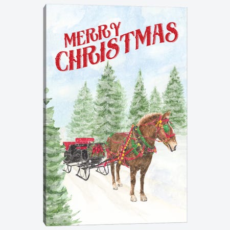 Sleigh Bells Ring - Merry Christmas Canvas Print #TRE167} by Tara Reed Canvas Artwork