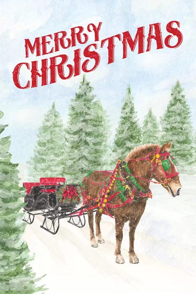 Evergreen Trees: Sleigh Bells Ring - Merry Christmas by Tara Reed