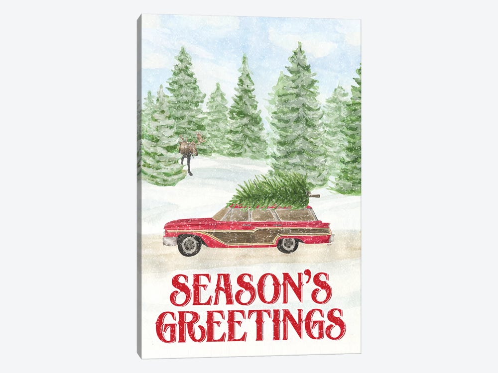 Sleigh Bells Ring - Seasons Greetings by Tara Reed 1-piece Canvas Wall Art
