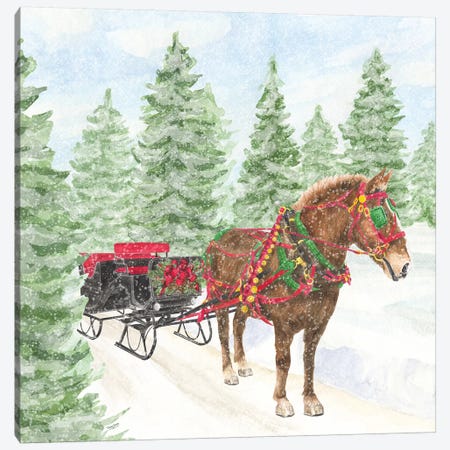 Sleigh Bells Ring III Sleigh Ride Canvas Print #TRE175} by Tara Reed Canvas Art Print