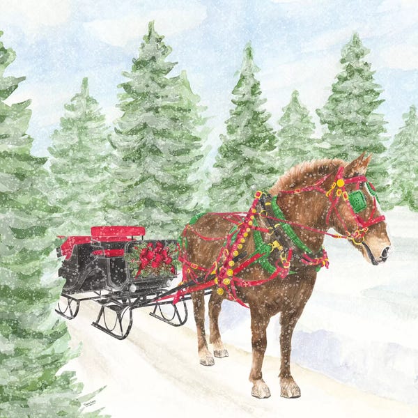 Evergreen Trees: Sleigh Bells Ring III Sleigh Ride by Tara Reed