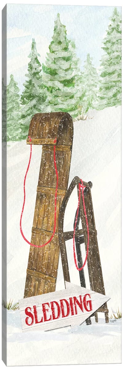 Sleigh Bells Ring panel I - Sleigh Ride Canvas Art Print - Tara Reed