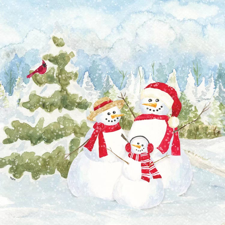 Snowman Wonderland I Family Scene by Tara Reed wall art
