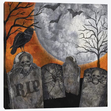Something Wicked Graveyard II - RIP Canvas Print #TRE190} by Tara Reed Canvas Art